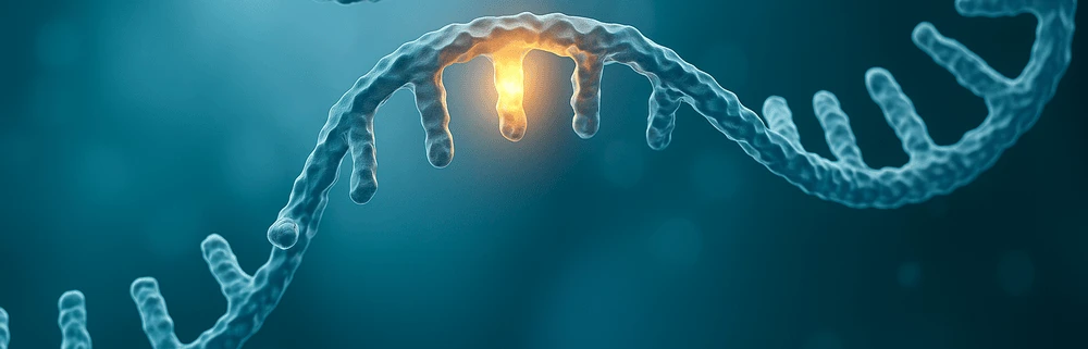 Illustration of RNA with chemical modifications